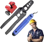 Pipe Pliers | 6 Hole Plumber Copper Pipe Connecting Hand Tools | Refrigeration Tool Clamps, Crimpers For Tech Enthusiasts, Thanksgiving, Christmas