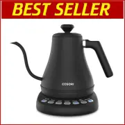 Stylish Gooseneck Kettle with 1 Hour Keep Warm & 5 Presets for Perfect Brewing
