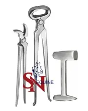 3 Pieces farrier tools kit Hoof Nipper, Clincher, Hoof Buffer Hoof trim tools
