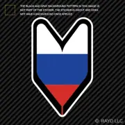 Russian Driver Badge Sticker Die Cut Decal wakaba leaf soshinoya Russia RUS RU