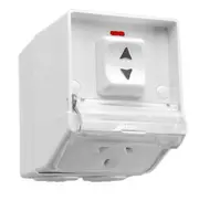 CLIPSAL WSC228-GY - Slimline Weatherproof Power Point 10amp with Protective Flap
