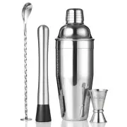 Cocktail Shaker Set Bar Shaker for Bartending – 24oz Martini Shaker w/Buil