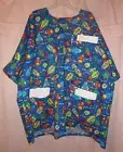 Rockets Blasting Off on Blue Scrubs Top with 3 Pockets for Size 3X FSMTP45
