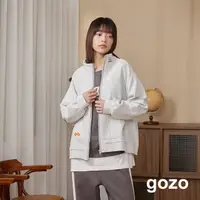 在飛比找momo購物網優惠-【gozo】gozo三次方配色邊立領運動外套(兩色)