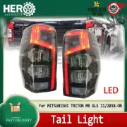 2 X L+R Smoked LED Tail Lights Rear Lamps Fit For MITSUBISHI TRITON MR 2018-ON (for: Mitsubishi)
