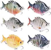 MULTIFICATIVE CLOSE ATTRIMENT, SwimaTaits Seals | 6X Tilapia Hardbait,Realistic Crank Lesses with Hooks, Fishing Accessories for Bass Pike Trout