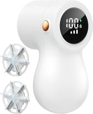 Rechargeable Fabric Shaver, Lint Remover for Clothes with 2 Stainless Steel 6-Le