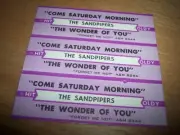 3 Sandpipers Come Saturday Morning / Wonder Of You Jukebox Title Strips