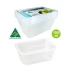 20pcs Takeaway Food Containers 1L Take Away Storage Boxes Plastic Lid 1000ml AU