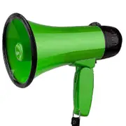 Portable Megaphone Bullhorn 25 Watt with Siren & Alarm Modes, 800ft Range Green