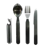 KNIFE FORK SPOON SET, CHOW SET, KFS, STAINLESS STEEL KFS, ARMY CADETS CHOW SET