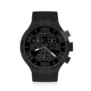 【SWATCH】BIG BOLD系列手錶 CHECKPOINT BLACK 瑞士錶 錶(47mm)