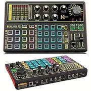 Professional Audio Mixer K300 Live Sound Card And Audio Interface Sound Board With Multiple DJ Mixer Effects Voice Changer And LED Light Prefect For