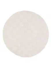 [LOOPSIE] Ambra Checkered Round Rug in Ivory
