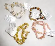 Natural Opal Chip Bracelets by Healing Light Stones Pink White Yellow Dendritic
