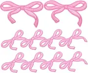 JEWEDECO 10pcs Cute Bowtie Embroidery Patches Iron for Clothing Versatile Decoration for Backpacks Hats and Jackets Easy Application Stylish DIY Sewing Embellishments