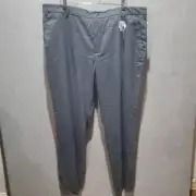 Van Heusen Mens Chino Pants Gray Stretch Flat Front Straight Fit 40x32 New