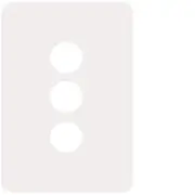 Hager Allure 3 Gang Switch Plate Matt White - WBHSP3-MW