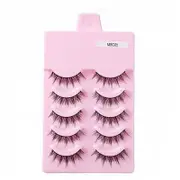 Nevenka 5 Pairs False Eyelashes Natural Curly 3D Lashes Set for Daily-msc05