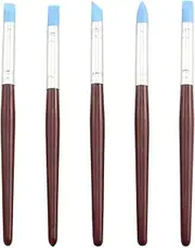 Clay Sculpting Tool 5PCS 5 Size Rubber Tip Silicon Brushes Pottery Clay Pen Shaping Carving Tools