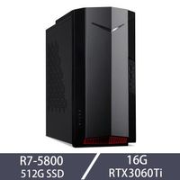 Acer Nitro RTX獨顯 R7八核心 電競電腦 R7-5800/RTX3060Ti/16G/512G SSD/N50-120