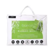 Bianca Natural Sleep Bamboo Quilt Super King Bed White Home Bedding 250gsm Doona