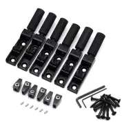 6 String Single String Bass Bridge Headless Individual Bridges and Nuts Black