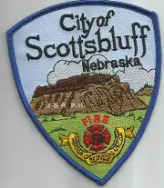 Scottsbluff "Honor - Service - Valor dark border", NE (4" x 5" size) fire patch