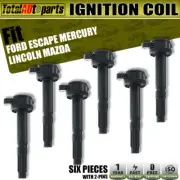 6Pcs Ignition Coil for Ford Escape Fusion Lincoln Zephyr Mercury Mazda 673-6011 (for: Mazda)
