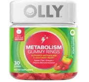 Olly Metabolism Ring w Apple Cider Vinegar, Snappy Apple 30 Gummies 840160201103