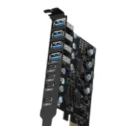 8 Ports PCIE Usb3.2 Expansion Card 20G PCI-E to USB Type-C Adapter USBx4 TypeCx4