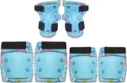 Roller Skate Protective Gear Kids, Knee Pads for Kids, Wrist Elbow Pads, Roller Skating Protective Gear, Easy to Adjust Breathable Scooter Wrist Elbow Pads Cycling Protection Gear