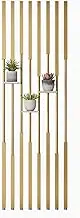 6 Pcs Wall Partition, Floor to Ceiling Wall Post Partitions Screens, Metal Divider Column, Freestanding Room Divider with Shelves, Privacy Screens Partition Post with Adjustable Feet(210cm/8