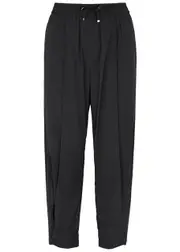 Herno Cropped Tapered Nylon Trousers - Black - 48 (UK16 / XL) 48 (UK16 / XL)