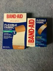 BAND-AID 10 Extra Large and 30 Standard Sizes Flexible Fabric