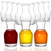 Set of 12 Wine Carafe Glass 6 Oz Single Serving Mini Decanters for Clear