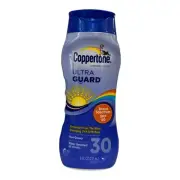 Coppertone Ultra Guard Sunscreen Lotion SPF 30 8 oz Water Resistant Non Greasy