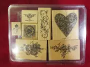 Vintage 2003 Stampin Up Stamps Set of 7 Gentler Times Mounted Not Inked