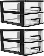 Levemolo Organize Your Desk Plastic Storage Boxes Small Organizers Drawers for Office Home School
