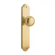 Iver Cambridge Door Knob on Shouldered Backplate Brushed Brass