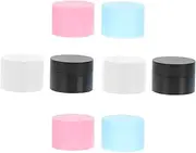 Housoutil 8pcs Cream Box Black Eyeshadow Empty Lotion Jars Refillable Face Ointments Jar Lids Cosmetic Jars Cream Jar with Lid Containers with Lids Travel Double Layer Plastic Dispenser