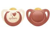NUK: For Nature Latex Soother - 6-18 Months Red (2 Pack)