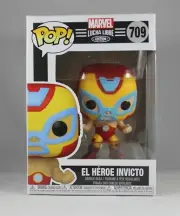 FUNKO POP EL HEROE INVICTO MARVEL LUCHA LIBRE 709 IRON MAN NEW VINYL BOBBLEHEAD