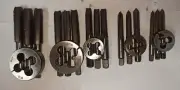 All RIGHT TAP AND DIE SET 3/16 TO 1/2 BSF-6 SIZES BRITISH STANDARD FINE 24 pcs/