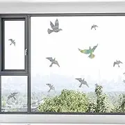 Anti-Collision Window Bird Deterrent Reflective Scare Stickers Glass Door Protection and Save Birds, 12 Pcs (Reflective)