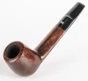 Briar Tobacco Smoking Pipe Aviator, Hand Carved, Metal Cooling Filter, Brown