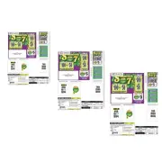 Pull Tab Ticket - Hard Card Tickets - Game - 3 Pack Shamrock 7's