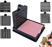 Sticky Note Holder, Memo Organizer, Reusable Desk Tool, 4.25x3.54x0.59 Inches, Includes 5 Templates, Portable & Sturdy Design, Teacher School Home Use