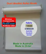 Manual Chain Control Dual (double) Roller Blinds, Made to order