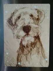 AIREDALE TERRIER Original Art Refrigerator Magnet 4x6" "Love is in the Aire"